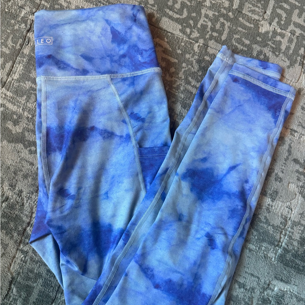 Fleo Blue Tie-Dye Leggings